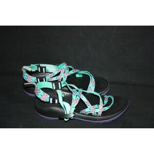 Chaco Girls Kids Size 4 Teal Double Strap Sandals Outdoor Hiking Water